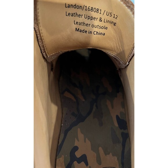 Warfield & Grand Landon Boots Men 12 Brown Leather Plain Toe Lace Up Chukka NEW
